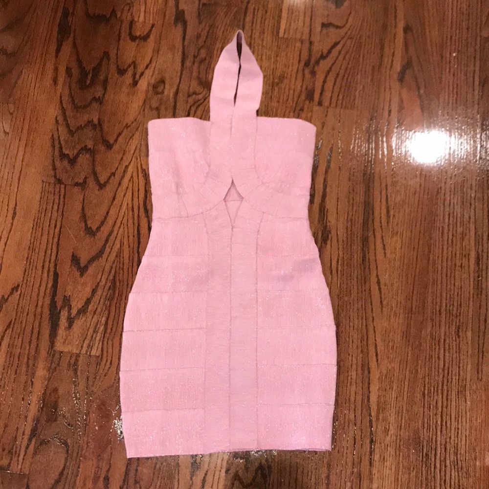 NWOT Pink shimmery bodycon dress